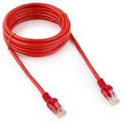 Патч-корд UTP Cablexpert PP12-3M/<wbr>R кат.5e, 3м, литой, многожильный (красный)