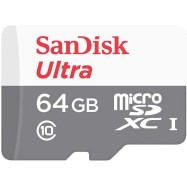 Карта памяти microSD 64Gb SanDisk SDSQUNB-064G-GN3MN Class 10 U1