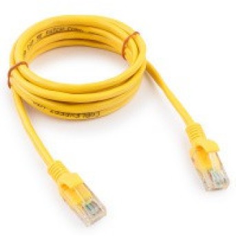 Патч-корд UTP Cablexpert PP12-2M/<wbr>Y кат.5e 2м Литой Многожильный Желтый - Metoo (1)
