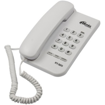 Телефон проводной Ritmix RT-320 белый - Metoo (1)