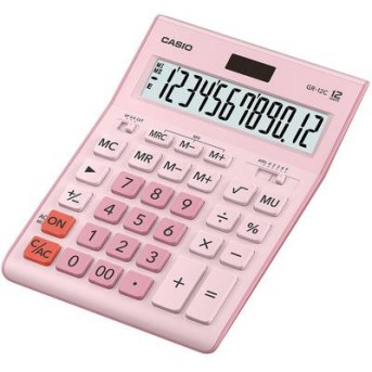 Калькулятор настольный CASIO GR-12C-PK-W-EP розовый - Metoo (1)