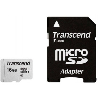 Карта памяти MicroSD 16GB Class 10 U1 Transcend TS16GUSD300S-A - Metoo (1)