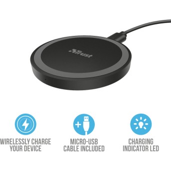 Беспроводное зарядное устройство Trust Ziva Wireless Charger 5W - Metoo (1)