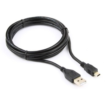 Кабель USB 2.0 Pro Cablexpert CCP-USB2-AM5P-6, AM/<wbr>miniBM 5P, 1.8м, экран, черный, пакет - Metoo (1)