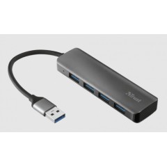 Разветвитель Trust Dalyx 4 in 1 USB 3.2 серый