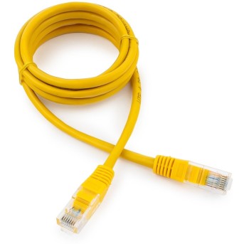 Патч-корд UTP Cablexpert PP12-1.5M/<wbr>Y кат.5e, 1.5м, литой, многожильный (желтый) - Metoo (1)