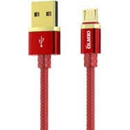 Кабель OLMIO DELUXE, USB 2.0 - lightning, 1м, 2.1A, красный
