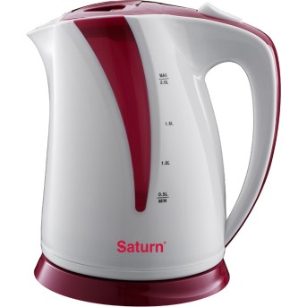 Электрический чайник Saturn ST-EK8417 бело-красный - Metoo (1)