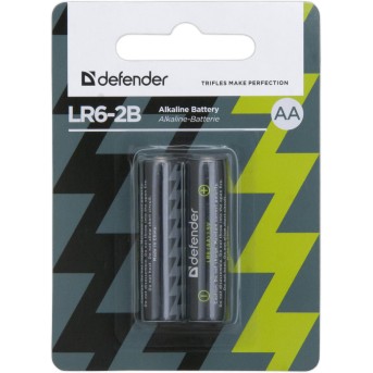 Элемент питания LR03 AAA Defender Alkaline LR03-2B 2 штуки в блистере - Metoo (1)