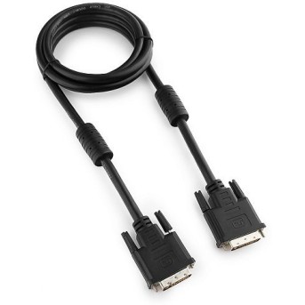 Кабель DVI-D single link Cablexpert CC-DVI-BK-6, 19M/<wbr>19M, 1.8м, черный, экран, феррит.кольца, пакет - Metoo (1)