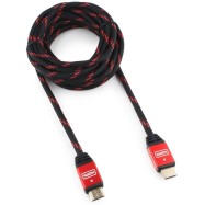 Кабель HDMI Cablexpert, серия Gold, 4,5 м, v1.4, M/M, красный, алюминиевый корпус, коробка