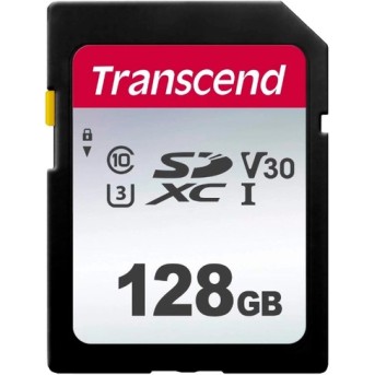 Карта памяти SD 128GB Class 10 U1 Transcend TS128GSDC300S - Metoo (1)