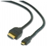 Кабель HDMI-microHDMI Cablexpert CC-HDMID-10, 19M/19M, 3.0м, v1.3, черный, позол.разъемы, экран, пак
