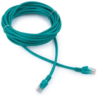 Патч-корд UTP Cablexpert PP12-5M/<wbr>G кат.5e, 5м, литой, многожильный (зелёный) - Metoo (1)