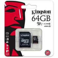 Карта памяти microSD 64Gb Kingston SDC10G2