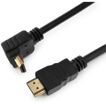 Кабель HDMI Cablexpert CC-HDMI490-6, 1.8м, v1.4, 19M/<wbr>19M, углов. разъем, черный, позол.разъемы, экра - Metoo (1)