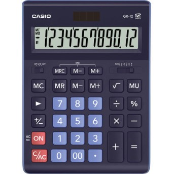 Калькулятор настольный CASIO GR-12-BU-W-EP - Metoo (1)