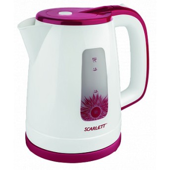 Электрический чайник Scarlett SC-EK18P37 бело-красный - Metoo (1)