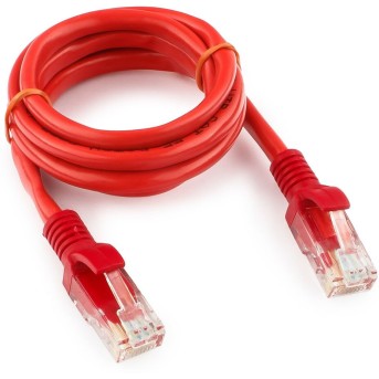 Патч-корд UTP Cablexpert PP12-1M/<wbr>R кат.5e, 1м, литой, многожильный (красный) - Metoo (1)