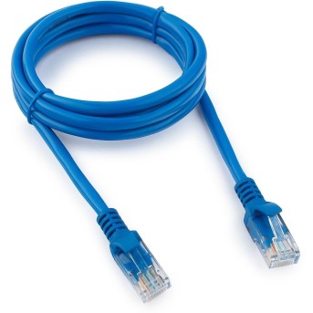 Патч-корд UTP Cablexpert PP12-1.5M/<wbr>B кат.5e, 1.5м, литой, многожильный (синий) - Metoo (1)