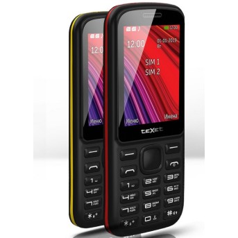 Мобильный телефон Texet TM-208 черно-красный - Metoo (1)