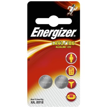 Элемент питания Energizer LR 43/<wbr>186 2 штуки в блистере - Metoo (1)