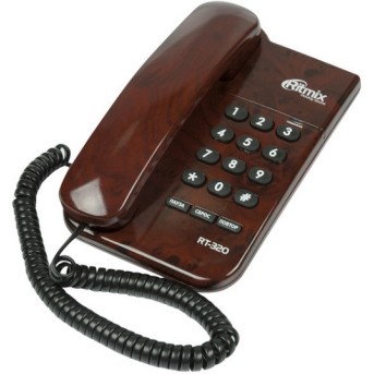 Телефон проводной Ritmix RT-320 кофейный мрамор - Metoo (1)