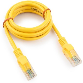 Патч-корд UTP Cablexpert PP12-1M/<wbr>Y кат.5e, 1м, литой, многожильный (жёлтый) - Metoo (1)