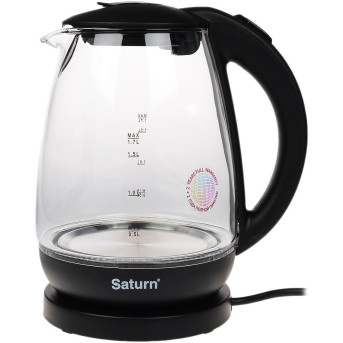 Электрический чайник Saturn ST-EK8420 Стекло Черный - Metoo (1)