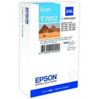 Картридж Epson C13T70124010 WP 4000/<wbr>4500 SERIES XXL Голубой - Metoo (1)