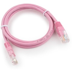 Патч-корд UTP Cablexpert PP12-1M/<wbr>RO кат.5e, 1м, литой, многожильный (розовый)