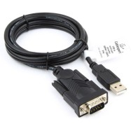 Конвертер USB->SERIAL Cablexpert UAS-DB9M-02 AM/DB9M, 1,5 м, WinXP-Win8, черный, пакет
