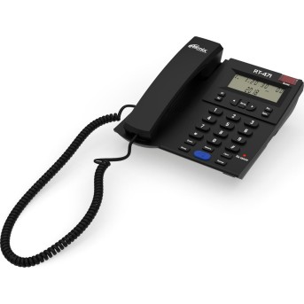 Телефон проводной Ritmix RT-471 черный - Metoo (1)