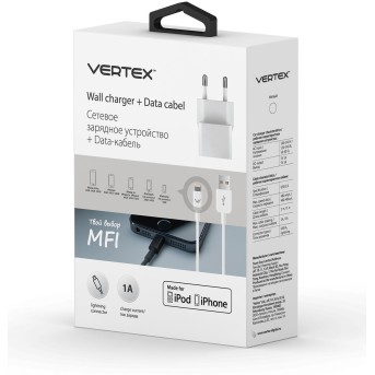 Зарядное устройство сетевое для iPhone Vertex - Metoo (1)