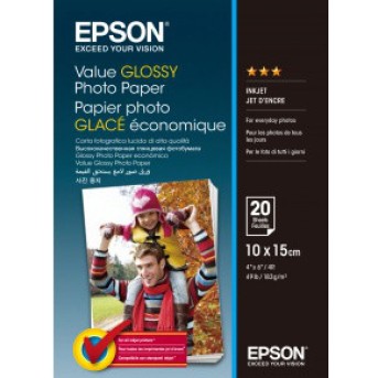 Фотобумага 10x15 Epson C13S400037 Value Glossy Photo Paper 20 sheet - Metoo (1)