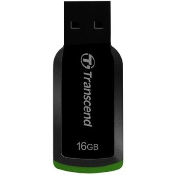 USB флешка 16Gb 2.0 Transcend TS16GJF360 Черная-зеленая - Metoo (1)