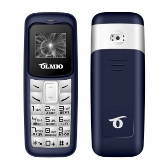 Мобильный телефон-гарнитура Olmio A02, сине-белый - Metoo (1)