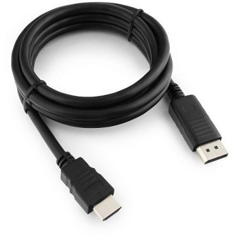 Кабель DisplayPort->HDMI Cablexpert CC-DP-HDMI-6, 1,8м, 20M/<wbr>19M, черный, экран, пакет - Metoo (1)