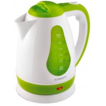 Электрический чайник Scarlett SC-EK18P30 бело-зеленый - Metoo (1)