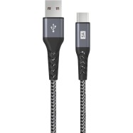 Кабель Olmio Supercharge USB 2.0 - USB Type-C 1.2м 5A серый