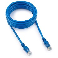 Патч-корд UTP Cablexpert PP12-3M/B кат.5e 3м Литой Многожильный Синий