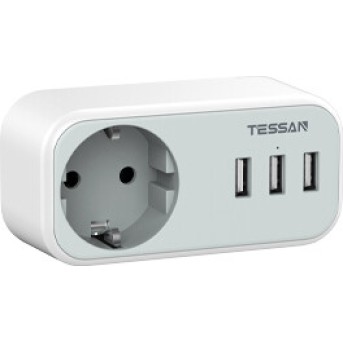 Сетевой фильтр Tessan TS-329 серый - Metoo (1)