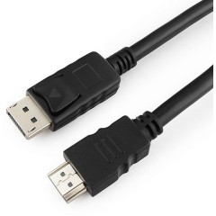Кабель DisplayPort->HDMI Cablexpert CC-DP-HDMI-5M, 5м, 20M/<wbr>19M, черный, экран, пакет