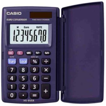 Калькулятор карманный CASIO HS-8VER-SA-EH - Metoo (1)
