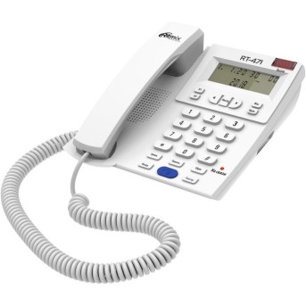 Телефон проводной Ritmix RT-471 белый - Metoo (1)