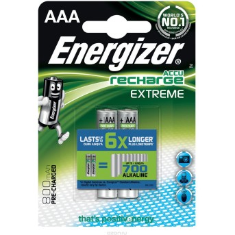 Аккумулятор Energizer NiMH AAA 800mAh 2 штуки в блистере - Metoo (1)