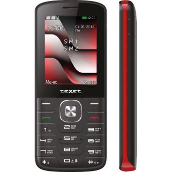 Мобильный телефон Texet TM-D329 черный-красный - Metoo (2)