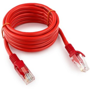 Патч-корд UTP Cablexpert PP12-2M/<wbr>R кат.5e, 2м, литой, многожильный (красный) - Metoo (1)