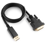 Кабель DisplayPort->DVI Cablexpert CC-DPM-DVIM-1M, 1м, 20M/25M, черный, экран, пакет