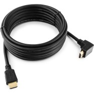 Кабель HDMI Cablexpert CC-HDMI490-15, 4.5м, v1.4, 19M/19M, углов. разъем, черный, позол.разъемы